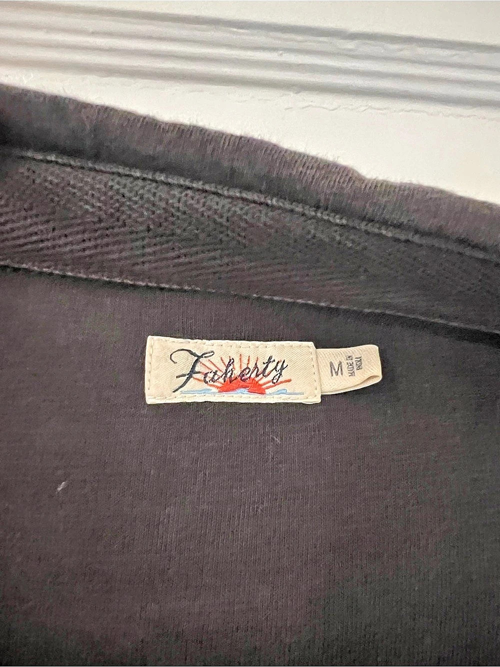Faherty Button Front Shirt in black Size Medium - Picture 2 of 2
